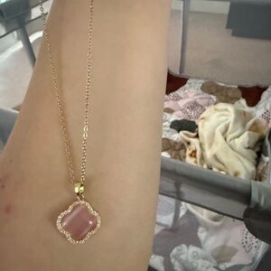Elegant Pink Pendant Necklace